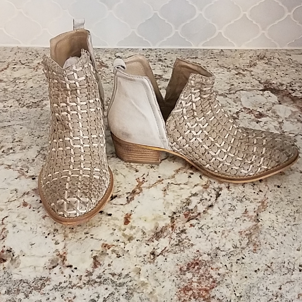 Diba True woven leather bootie
